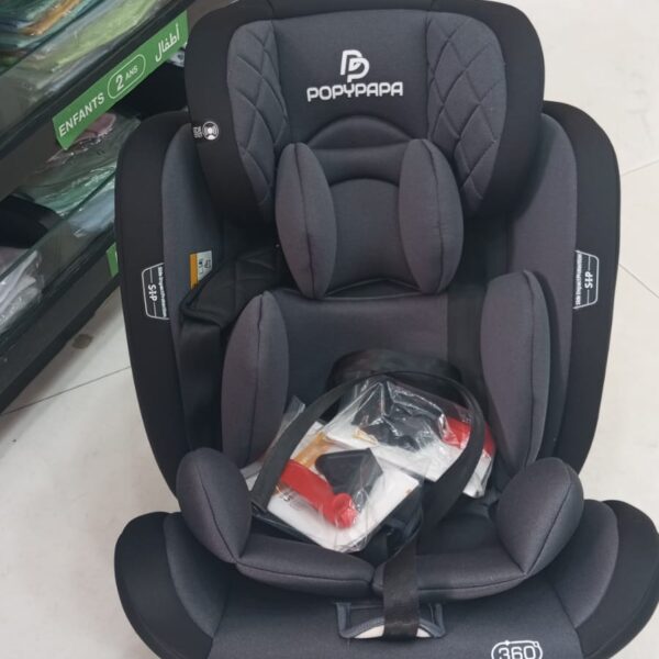 Siège Auto ISOFIX 360° Popypapa 0–36 kg – Rotation 360°, Protection Latérale, Naissance à 12 ans